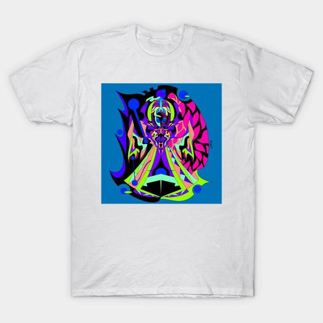 flatwoods creature cryptid monster ecopop alien world art T-Shirt by jorge_lebeau